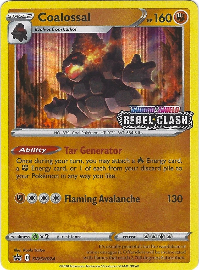 Image for Coalossal - SWSH024 (Prerelease) (SWSH: Sword & Shield Promo Cards) (SWSH024) - Pokemon