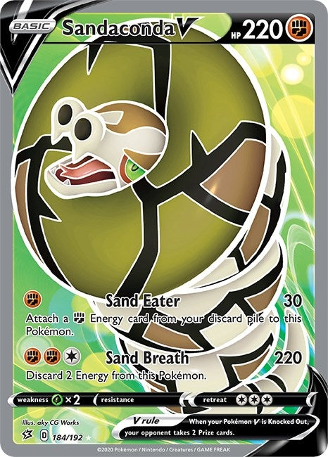 Image for Sandaconda V (Full Art) (SWSH02: Rebel Clash) (184/192) - Pokemon