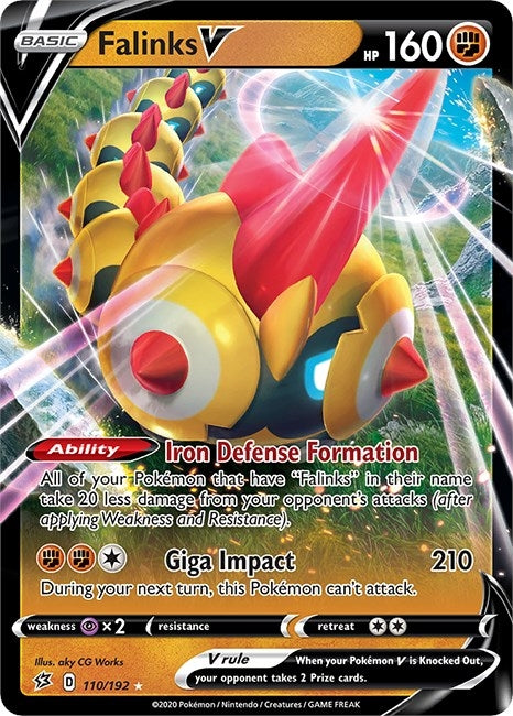 Image for Falinks V (SWSH02: Rebel Clash) (110/192) - Pokemon