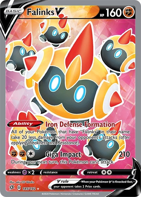 Image for Falinks V (Full Art) (SWSH02: Rebel Clash) (185/192) - Pokemon