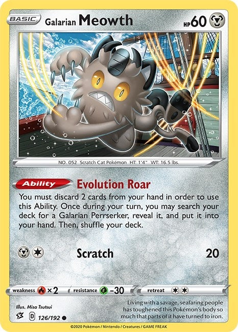 Image for Galarian Meowth (SWSH02: Rebel Clash) (126/192) - Pokemon