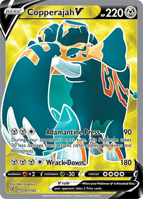 Image for Copperajah V (Full Art) (SWSH02: Rebel Clash) (187/192) - Pokemon