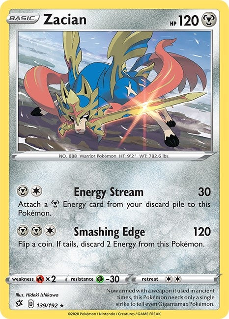 Image for Zacian (SWSH02: Rebel Clash) (139/192) - Pokemon