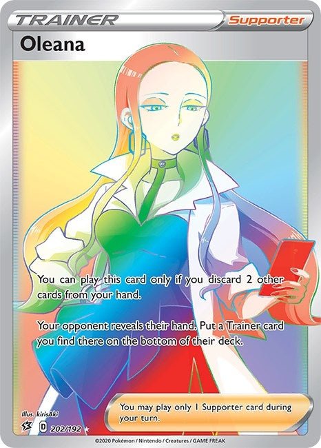 Image for Oleana (Secret) (SWSH02: Rebel Clash) (202/192) - Pokemon
