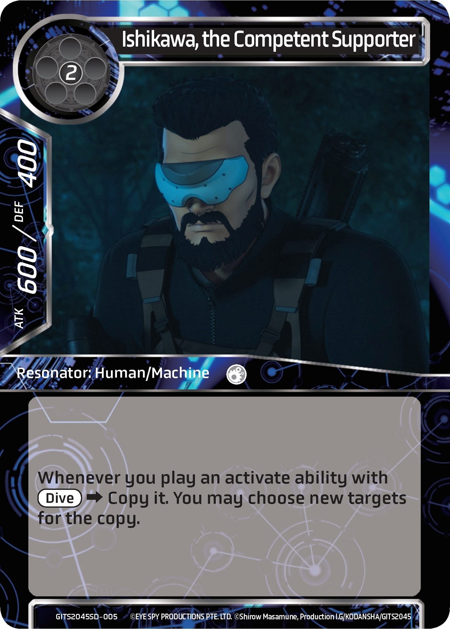 Image for Ishikawa, the Competent Supporter (Ghost in the Shell SAC_2045 Starter Deck) (GITS2045SD-005) - Force of Will