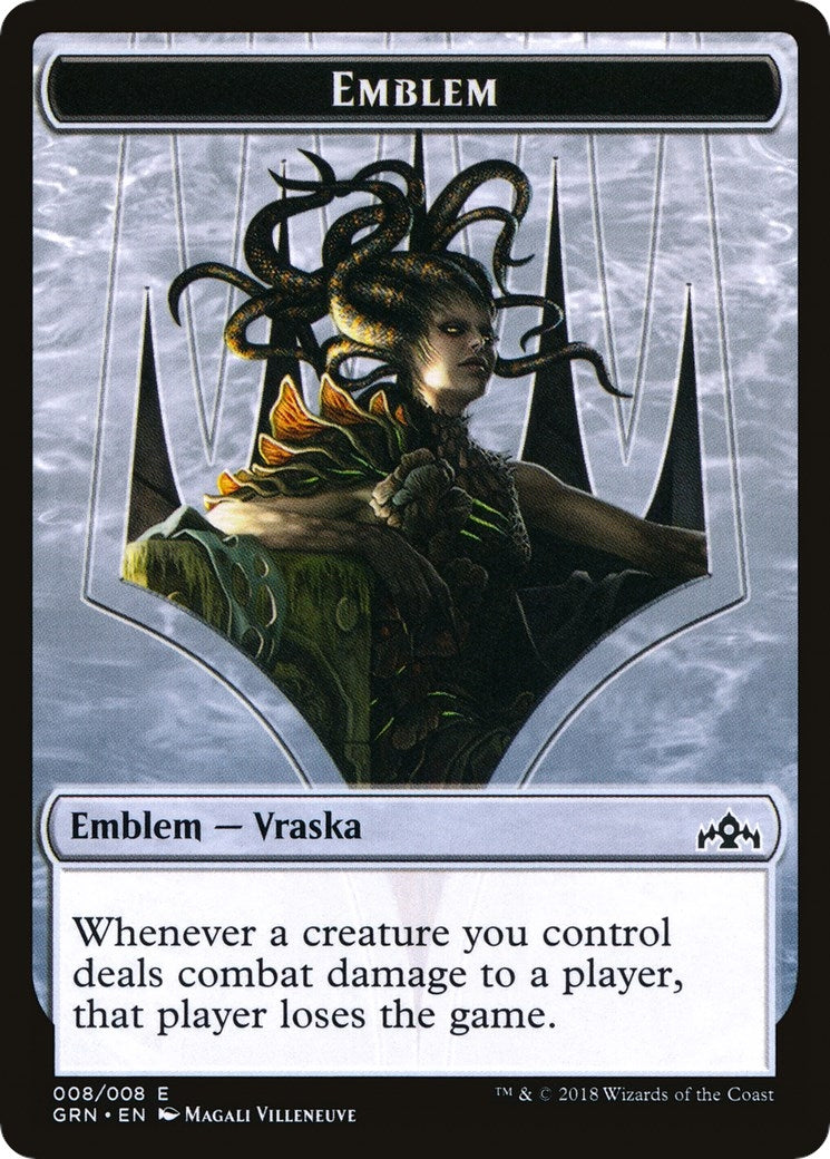 Image for Emblem - Vraska // Human Double-Sided Token (Challenger 2020) (Unique and Miscellaneous Promos) (8 // 2) - Magic: The Gathering