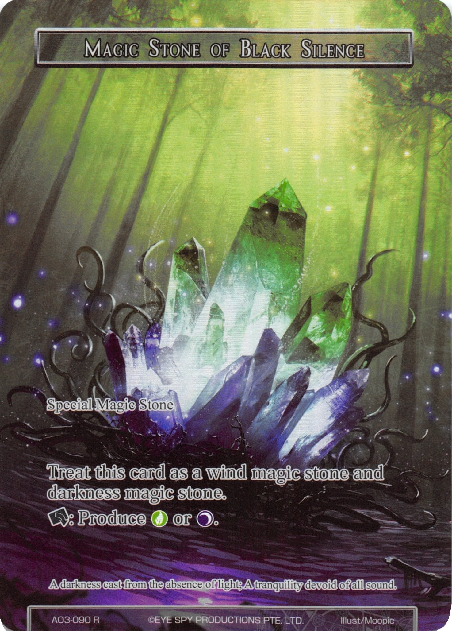 Image for Magic Stone of Black Silence (Full Art) (Alice Origin III) (AO3-090) - Force of Will