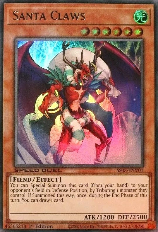 Image for Santa Claws (Speed Duel Decks: Twisted Nightmares) (SS05-ENV01) - YuGiOh