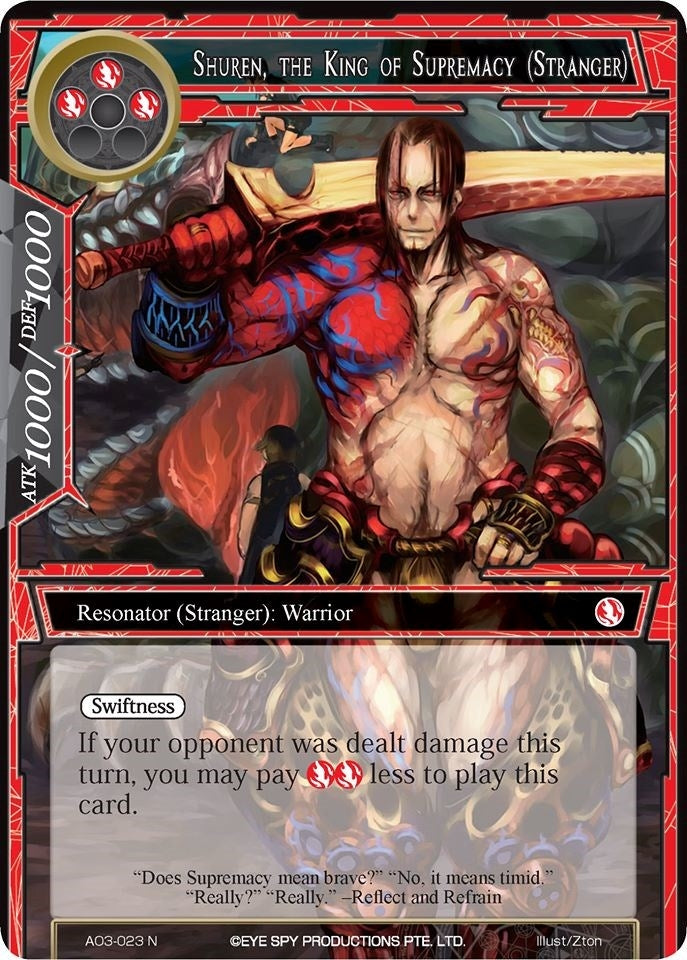 Image for Shuren, the King of Supremacy (Stranger) (Alice Origin III) (AO3-023) - Force of Will