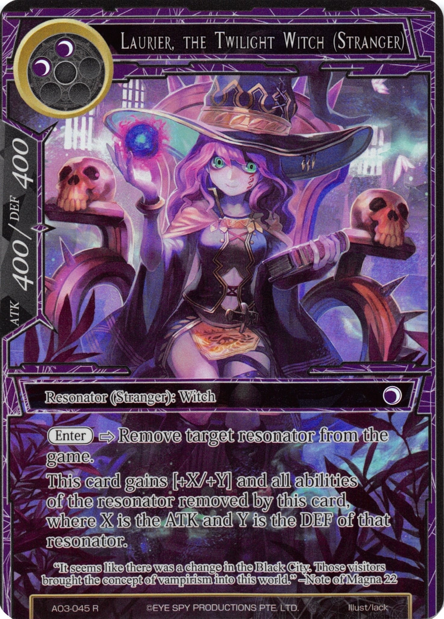 Image for Laurier, the Twilight Witch (Stranger) (Full Art) (Alice Origin III) (AO3-045) - Force of Will