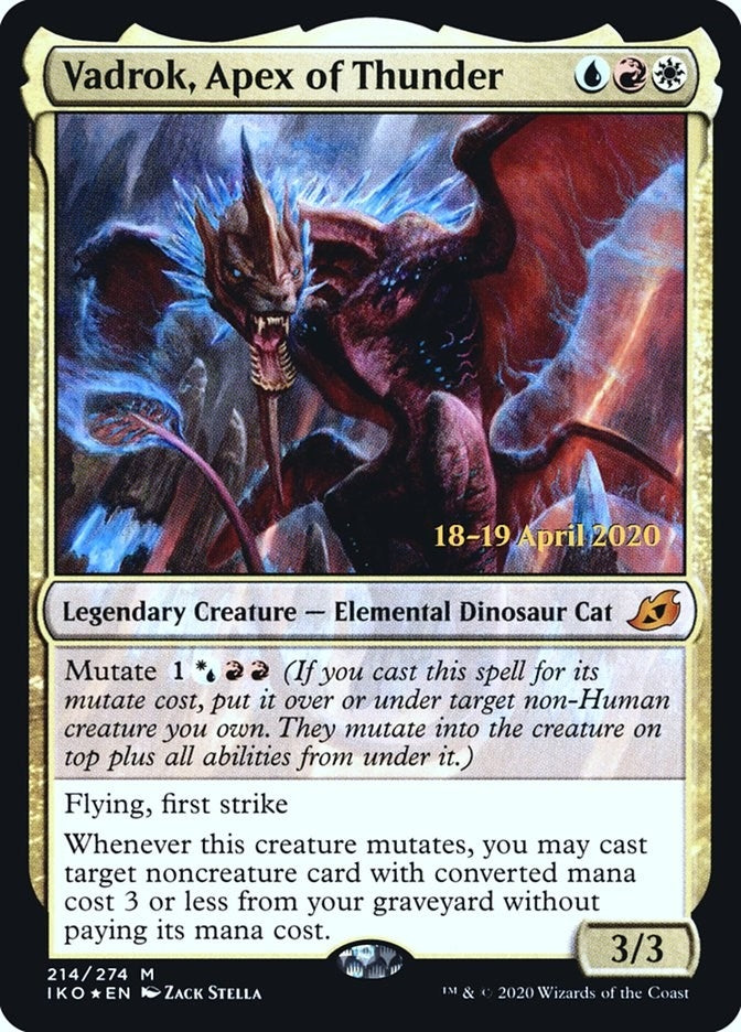 Image for Vadrok, Apex of Thunder (Prerelease Cards) (214) - Magic: The Gathering