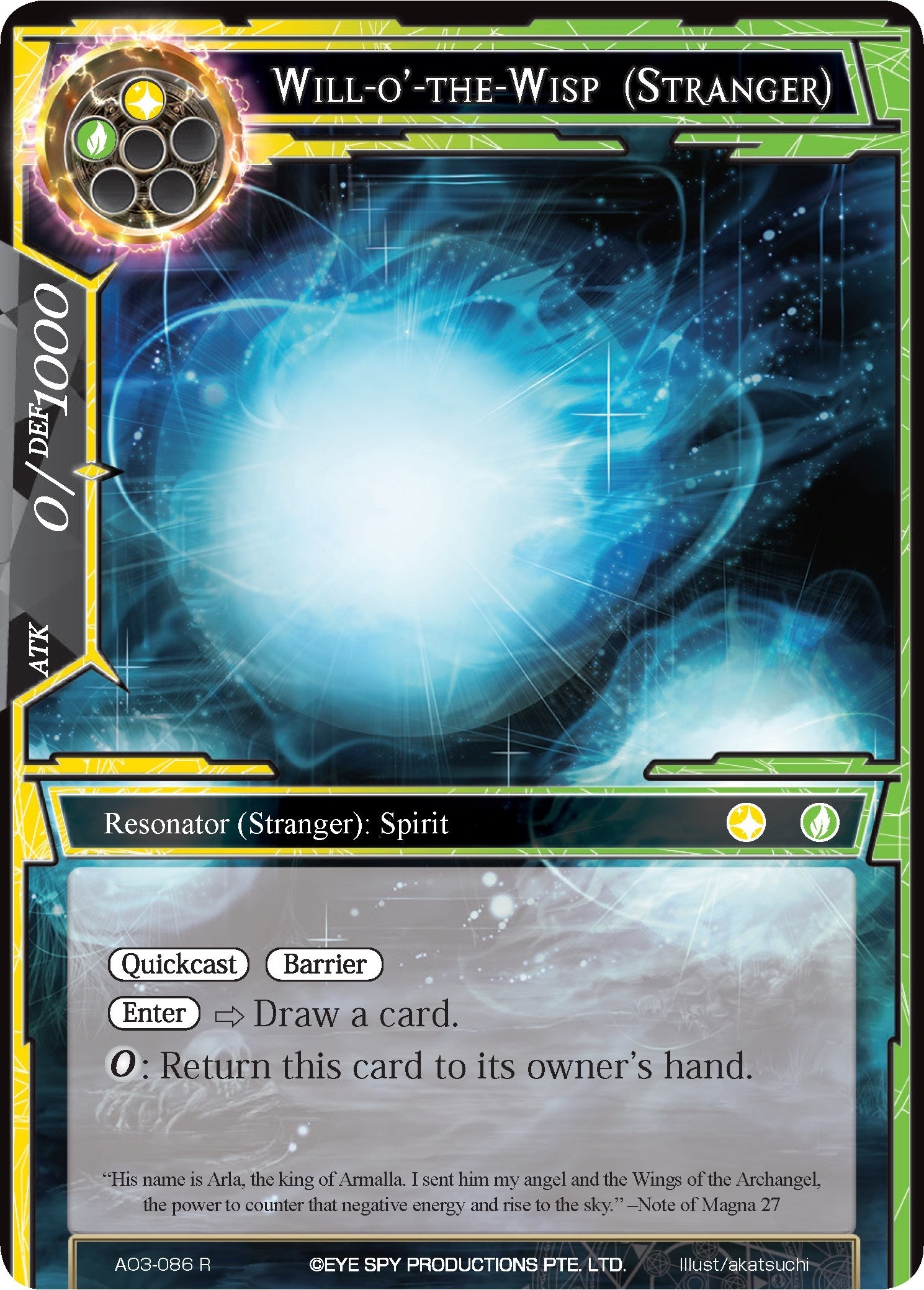 Image for Will-o'-the-Wisp (Stranger) (Alice Origin III) (AO3-086) - Force of Will