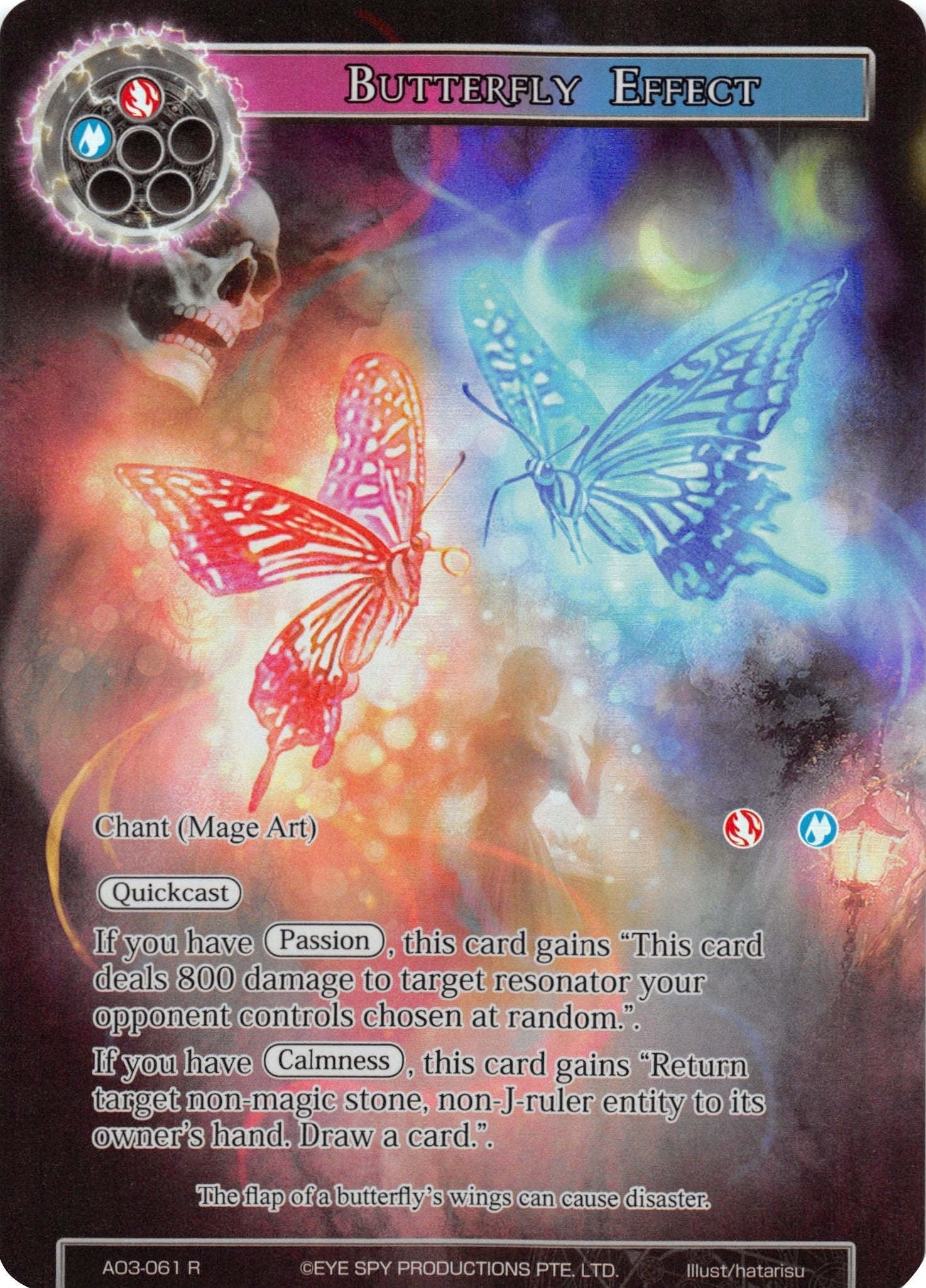 Image for Butterfly Effect (Full Art) (Alice Origin III) (AO3-061) - Force of Will