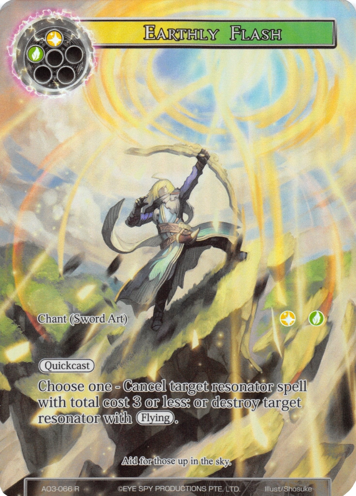 Image for Earthly Flash (Full Art) (Alice Origin III) (AO3-066) - Force of Will
