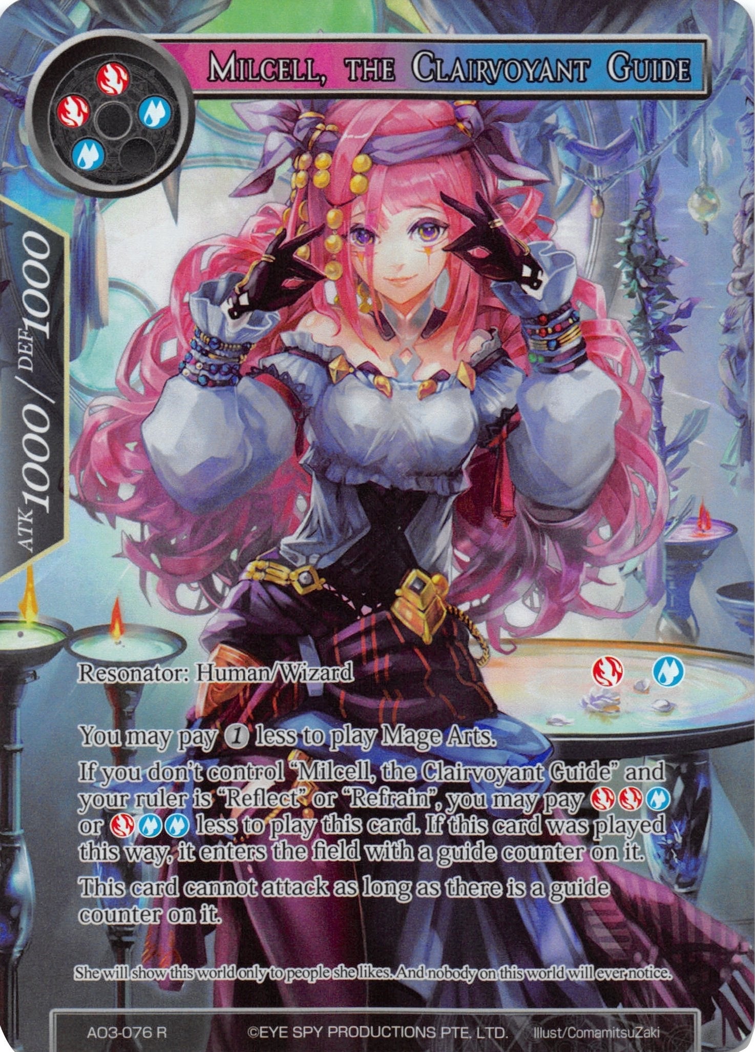 Image for Milcell, the Clairvoyant Guide (Full Art) (Alice Origin III) (AO3-076) - Force of Will