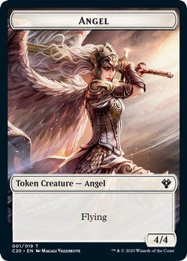 Image for Angel // Elemental (010) Double-Sided Token (Commander 2020) (1 // 10) - Magic: The Gathering