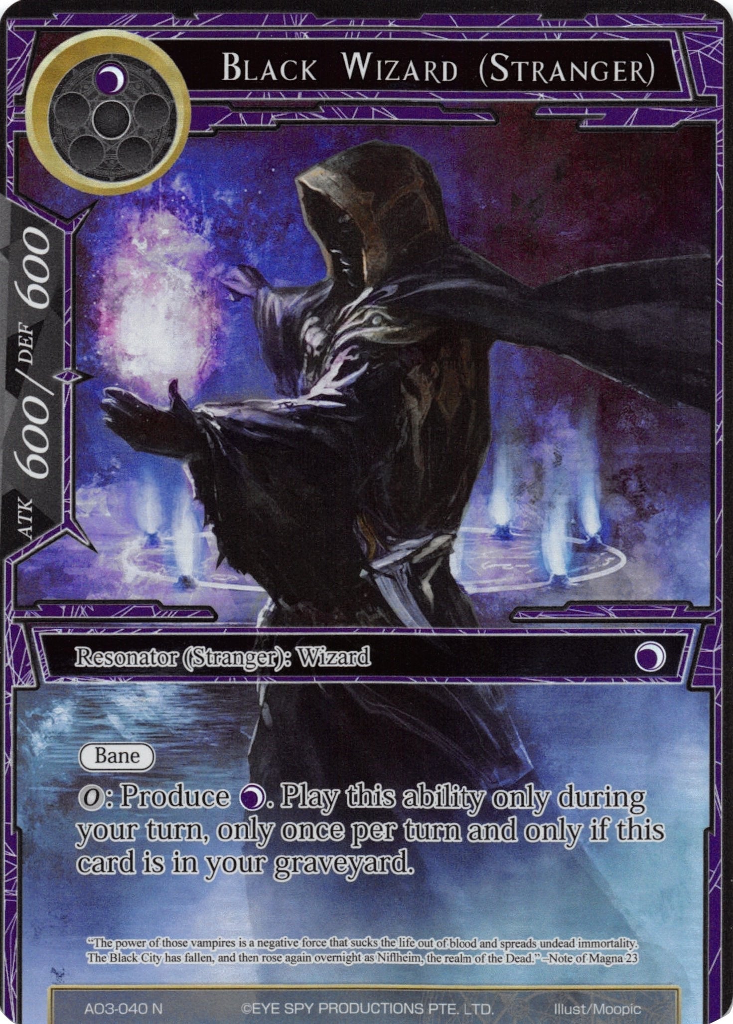 Image for Black Wizard (Stranger) (Full Art) (Alice Origin III) (AO3-040) - Force of Will