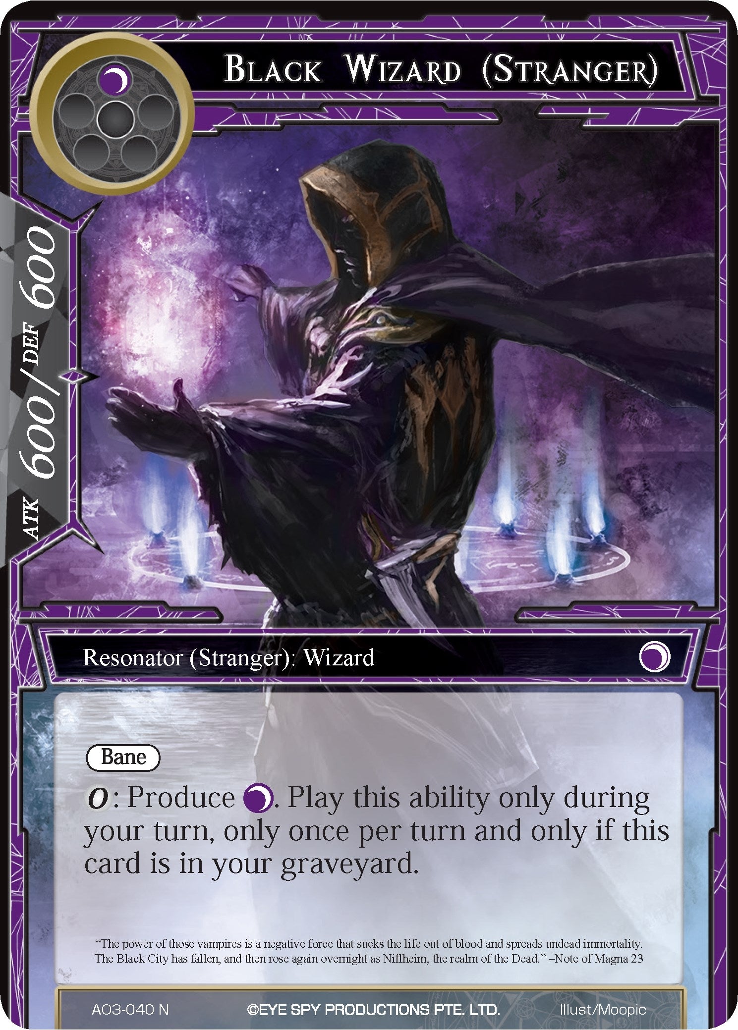Image for Black Wizard (Stranger) (Alice Origin III) (AO3-040) - Force of Will
