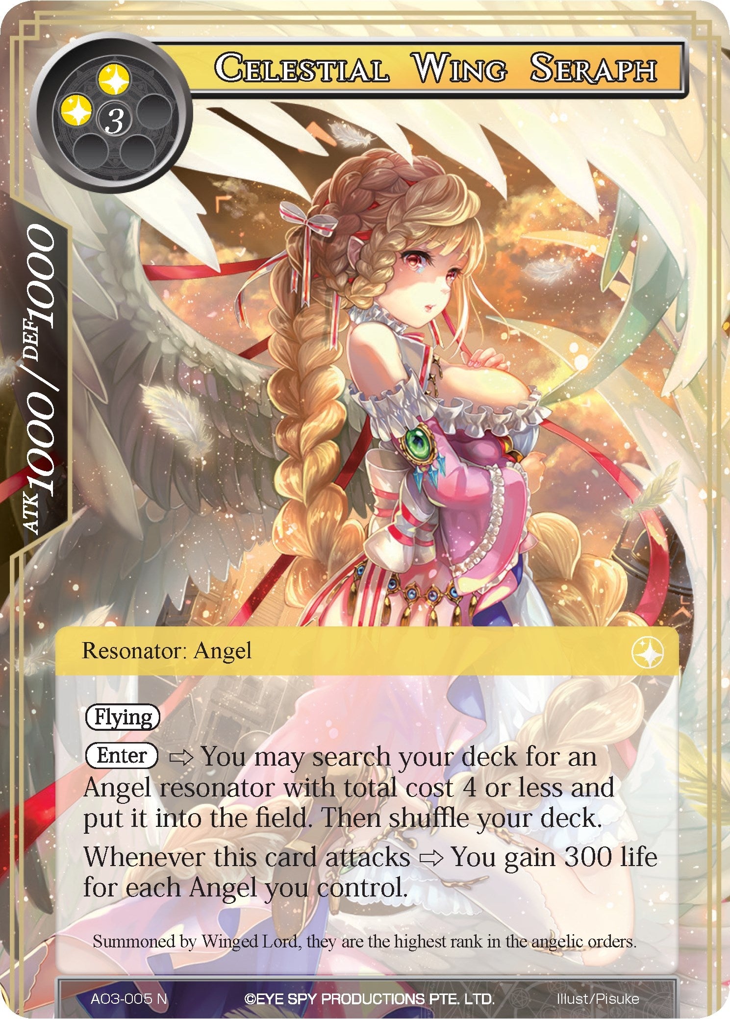 Image for Celestial Wing Seraph (Alice Origin III) (AO3-005) - Force of Will