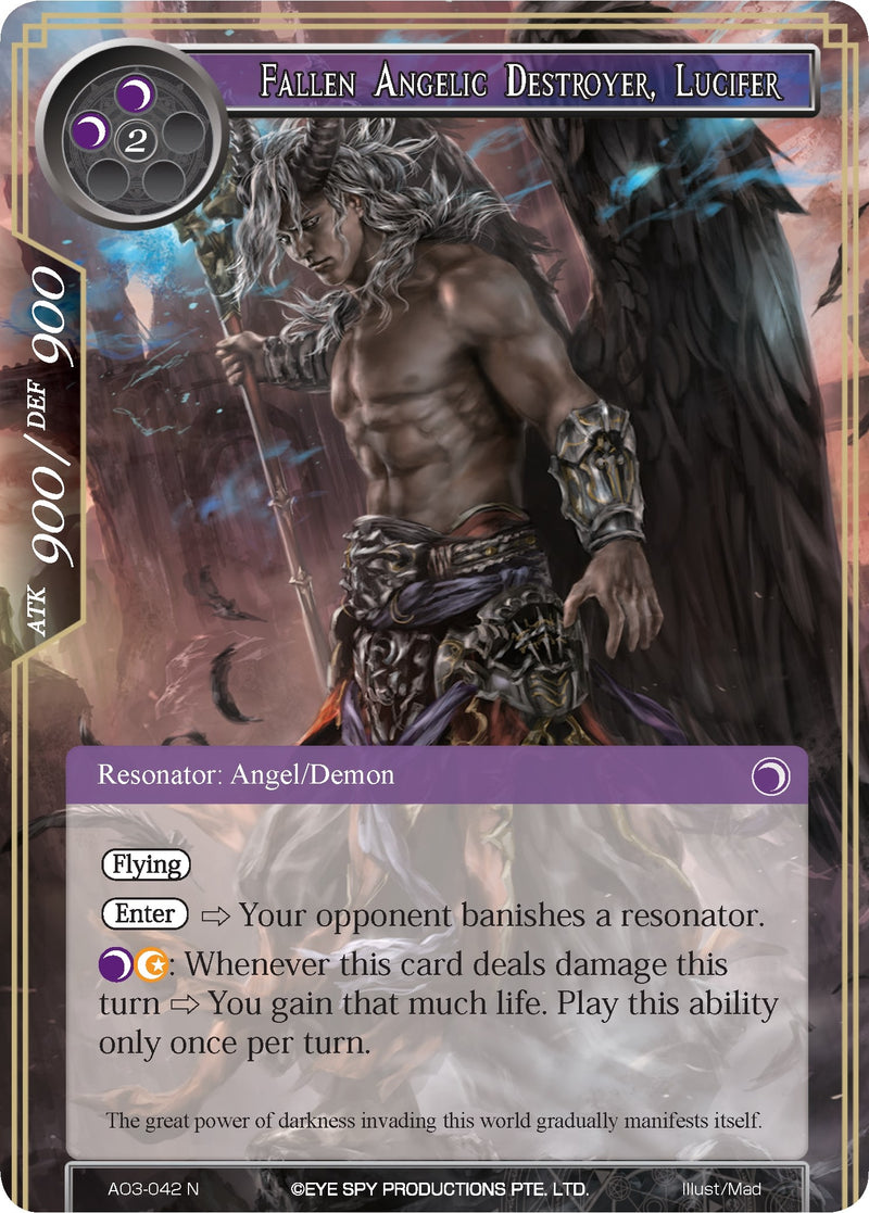 Image for Fallen Angelic Destroyer, Lucifer (Alice Origin III) (AO3-042) - Force of Will