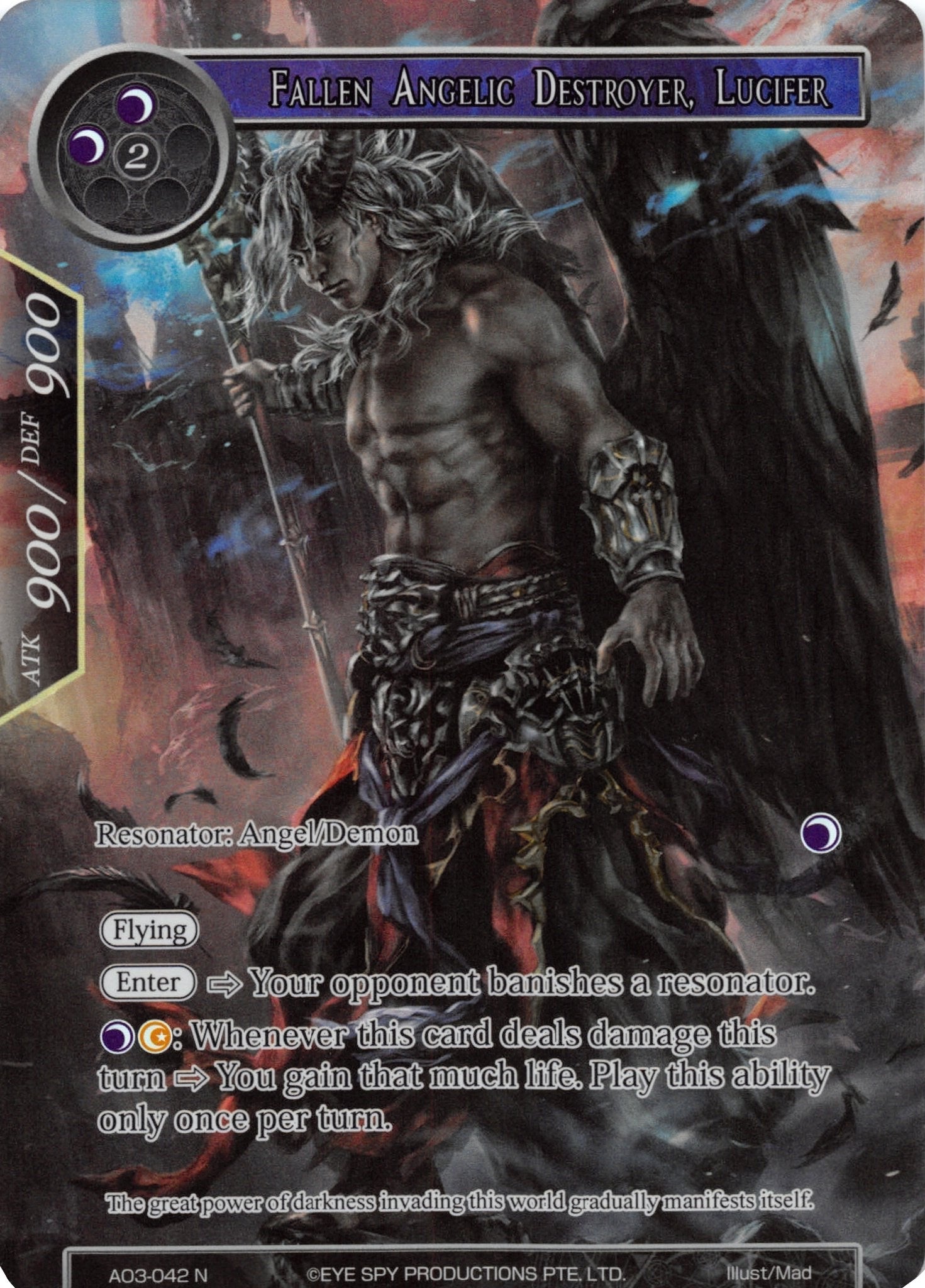Image for Fallen Angelic Destroyer, Lucifer (Full Art) (Alice Origin III) (AO3-042) - Force of Will