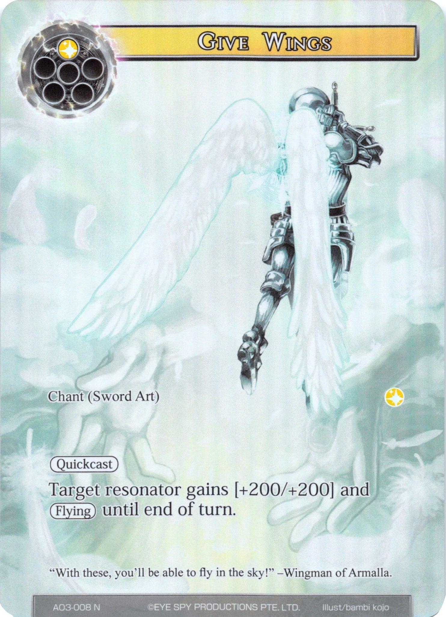 Image for Give Wings (Full Art) (Alice Origin III) (AO3-008) - Force of Will