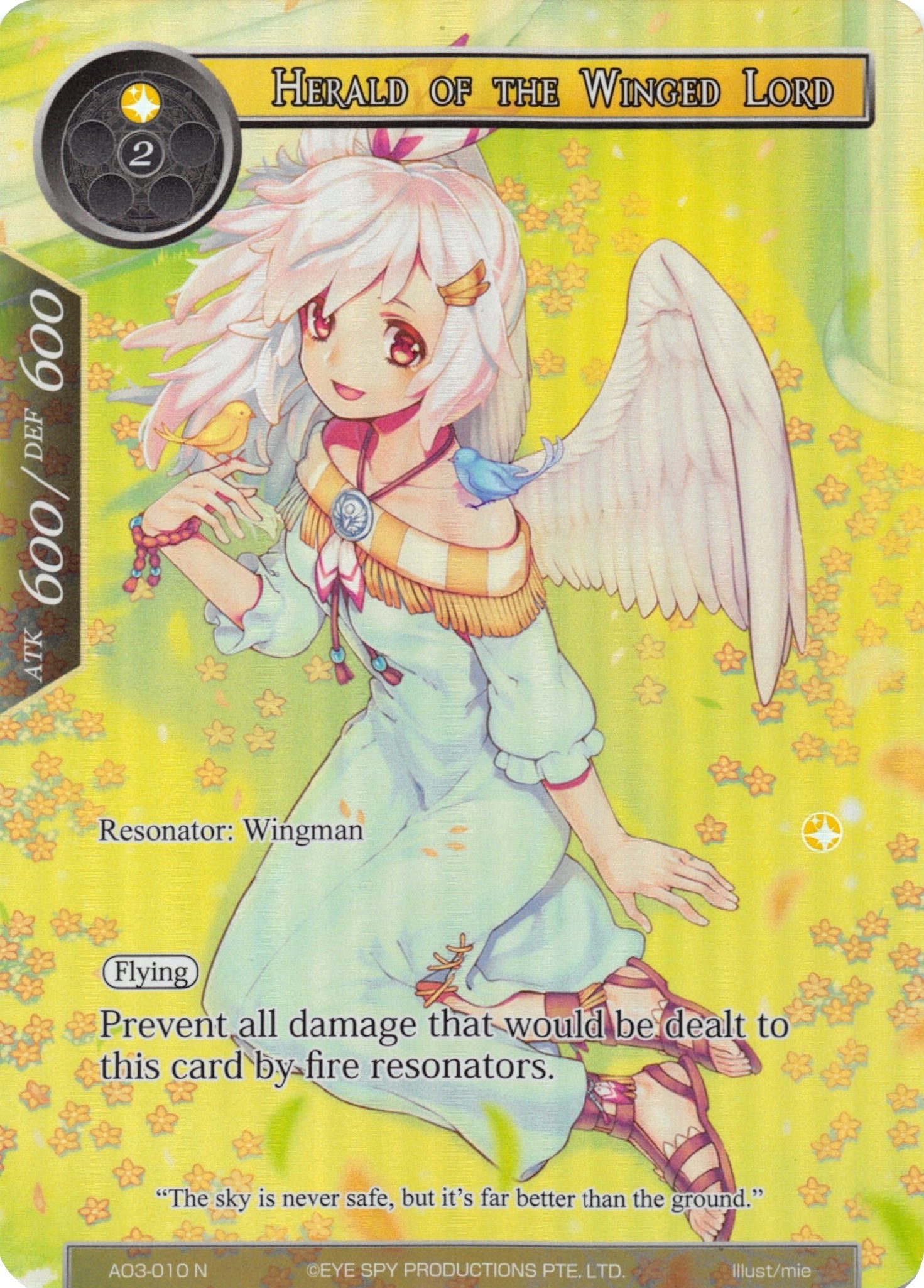 Image for Herald of the Winged Lord (Full Art) (Alice Origin III) (AO3-010) - Force of Will