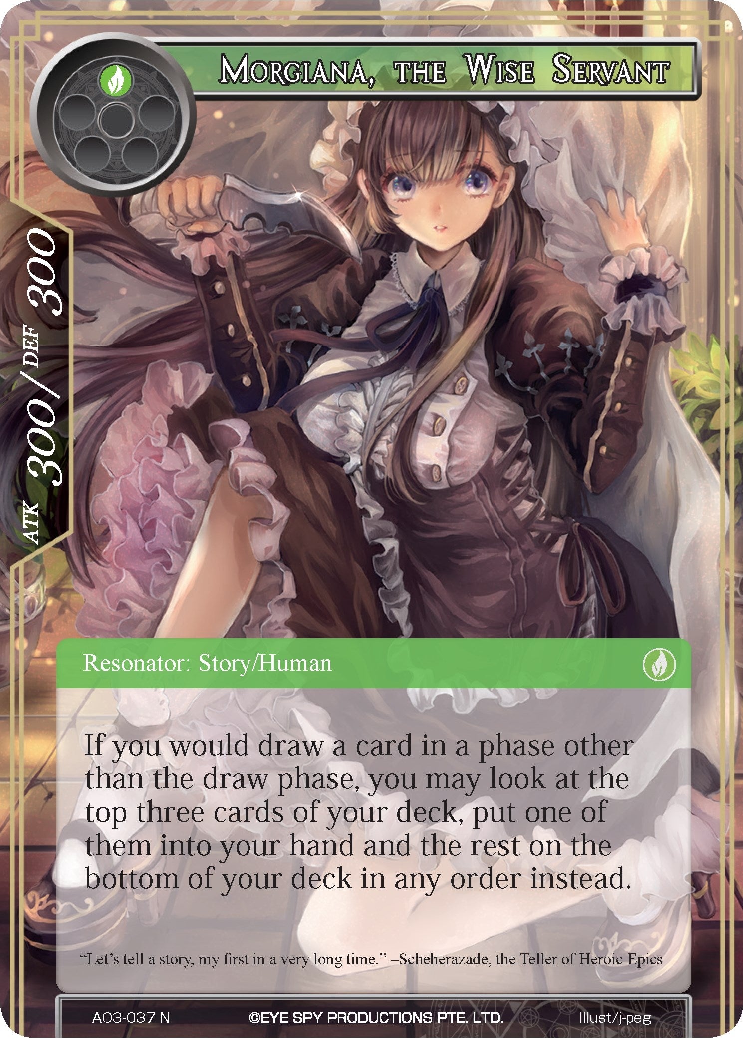 Image for Morgiana, the Wise Servant (Alice Origin III) (AO3-037) - Force of Will