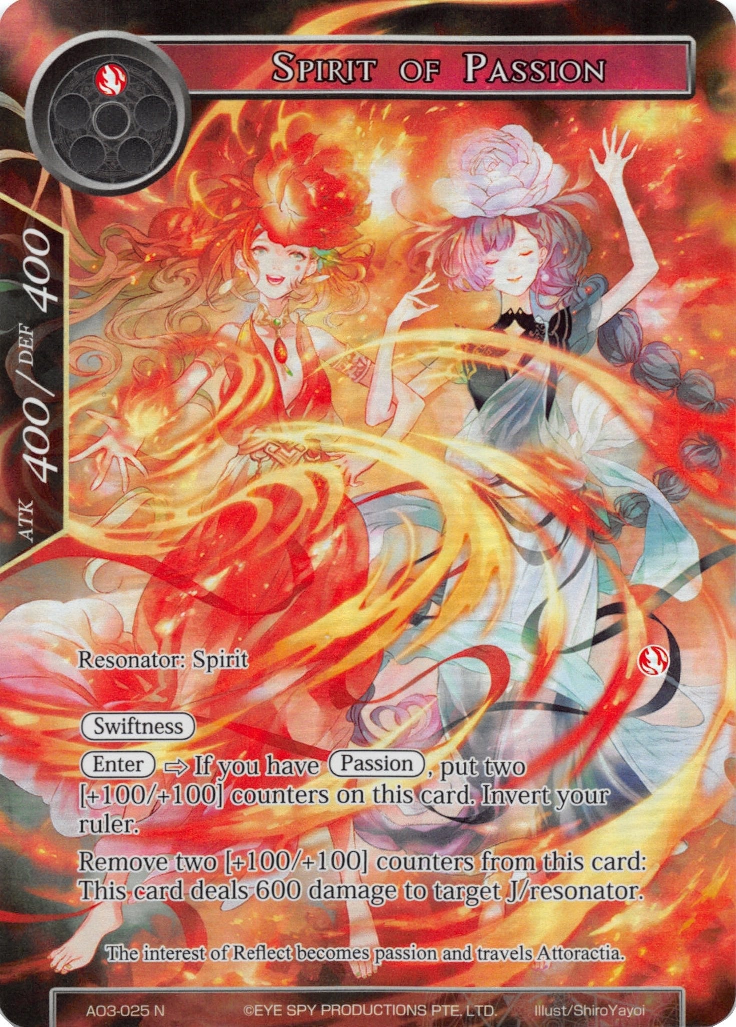 Image for Spirit of Passion (Full Art) (Alice Origin III) (AO3-025) - Force of Will
