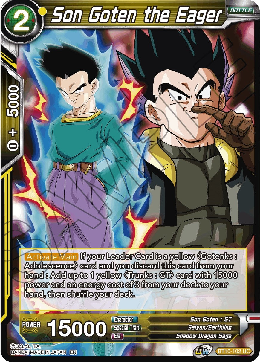 Image for Son Goten the Eager (Rise of the Unison Warrior) (BT10-102) - Dragon Ball Super: Masters