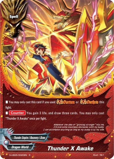 Image for Thunder X Awake (Buddy Again Vol.2 ~Super Buddy War EX~) (S-UB05/0020EN) - Future Card BuddyFight