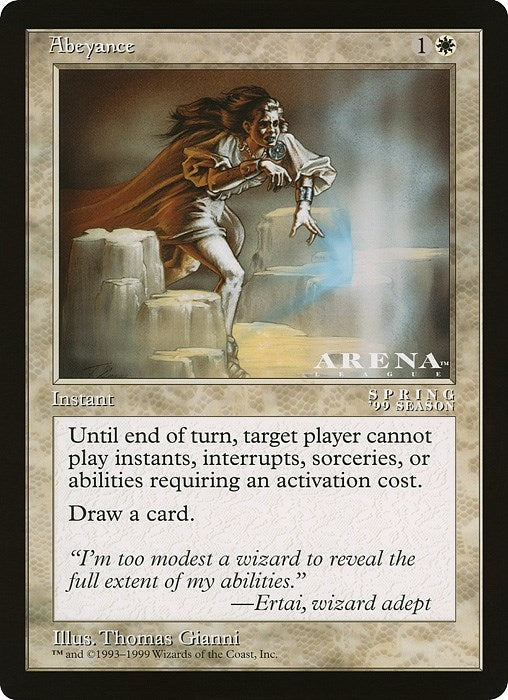 Image for Abeyance (Arena League) (Oversize Cards) - Magic: The Gathering