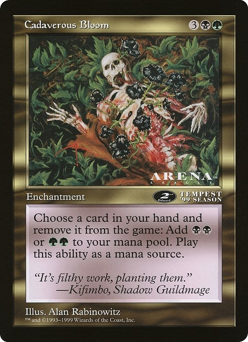 Image for Cadaverous Bloom (2nd Place) (Arena League) (Oversize Cards) - Magic: The Gathering