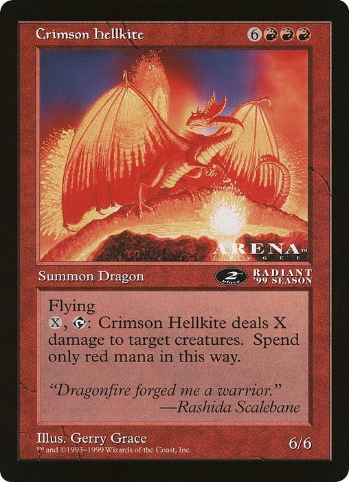 Image for Crimson Hellkite (2nd place) (Arena League) (Oversize Cards) - Magic: The Gathering