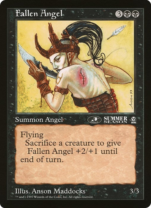 Image for Fallen Angel (3rd Place) (Arena League) (Oversize Cards) - Magic: The Gathering