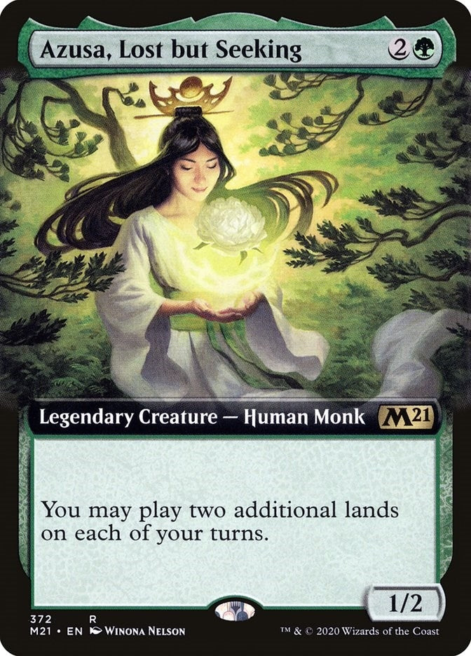 Image for Azusa, Lost but Seeking (Extended Art) (Core Set 2021) (372) - Magic: The Gathering