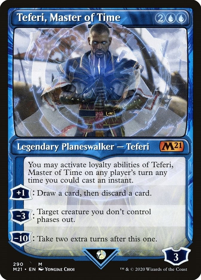 Image for Teferi, Master of Time (Showcase) (290) (Core Set 2021) (290) - Magic: The Gathering