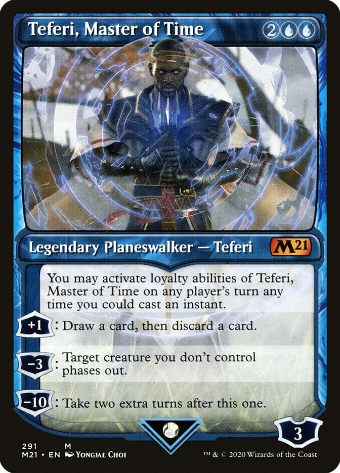 Image for Teferi, Master of Time (Showcase) (291) (Core Set 2021) (291) - Magic: The Gathering