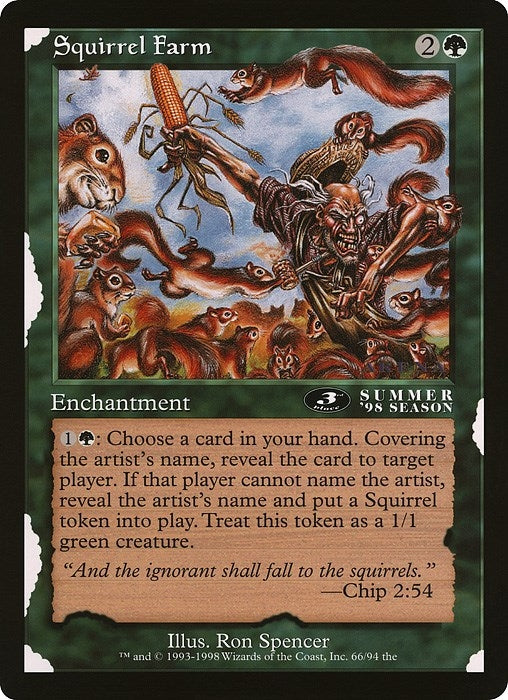 Image for Squirrel Farm (3rd Place) (Arena League) (Oversize Cards) (66) - Magic: The Gathering