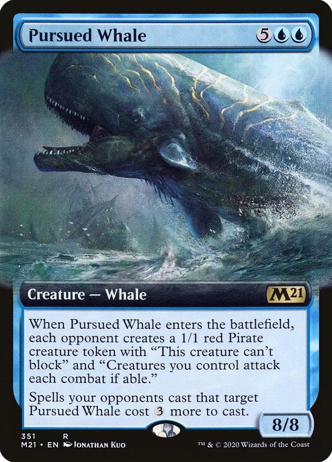 Image for Pursued Whale (Extended Art) (Core Set 2021) (351) - Magic: The Gathering