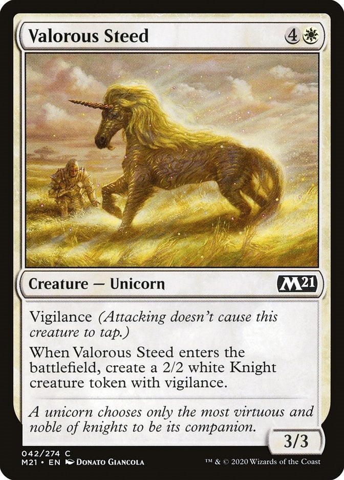 Image for Valorous Steed (Core Set 2021) (42) - Magic: The Gathering