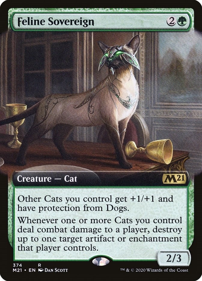 Image for Feline Sovereign (Extended Art) (Core Set 2021) (374) - Magic: The Gathering