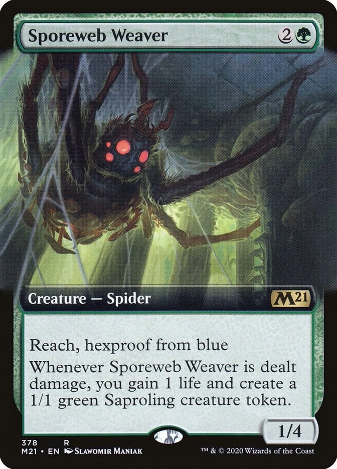 Image for Sporeweb Weaver (Extended Art) (Core Set 2021) (378) - Magic: The Gathering