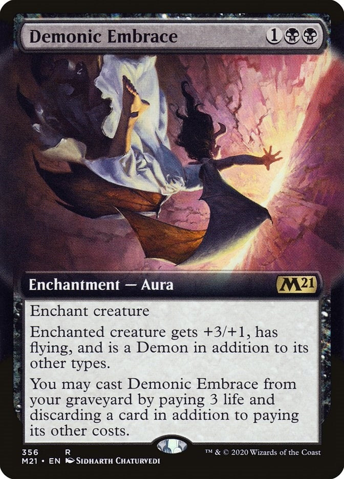 Image for Demonic Embrace (Extended Art) (Core Set 2021) (356) - Magic: The Gathering