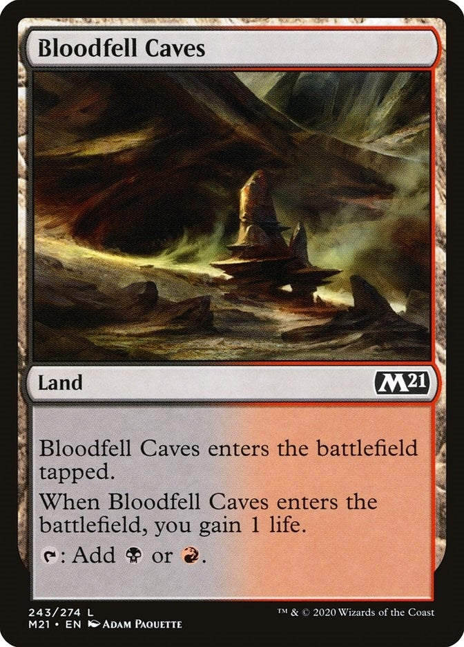 Image for Bloodfell Caves (Core Set 2021) (243) - Magic: The Gathering