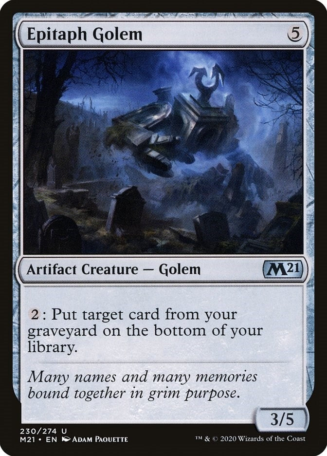 Image for Epitaph Golem (Core Set 2021) (230) - Magic: The Gathering