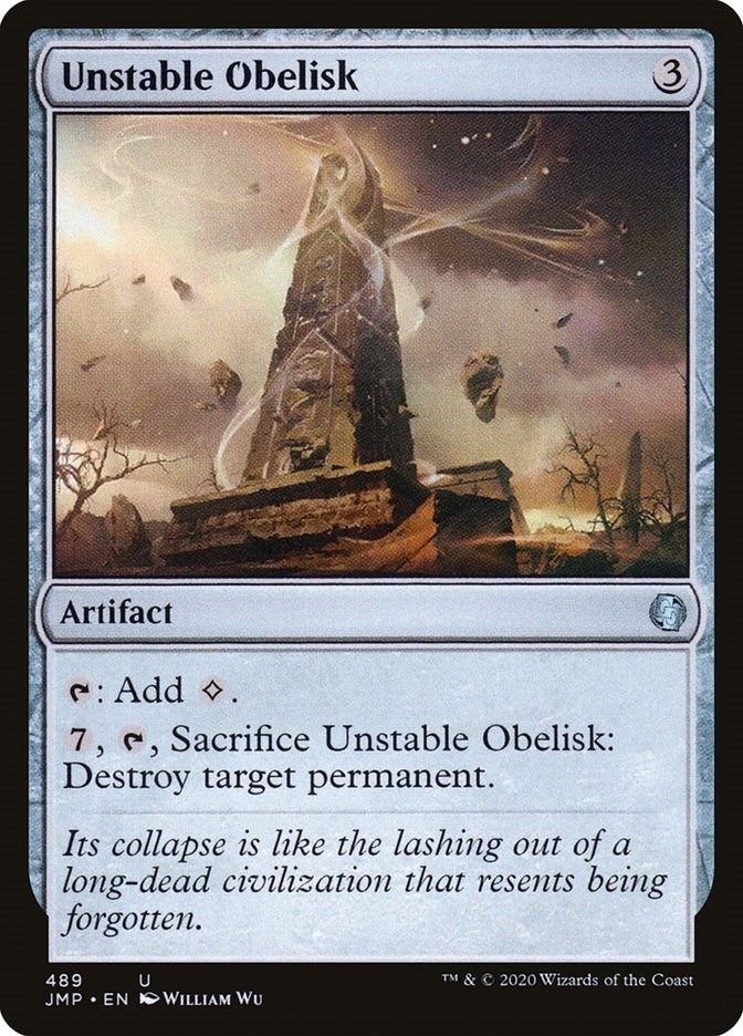Image for Unstable Obelisk (Jumpstart) (489) - Magic: The Gathering