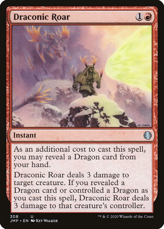 Image for Draconic Roar (Jumpstart) (308) - Magic: The Gathering