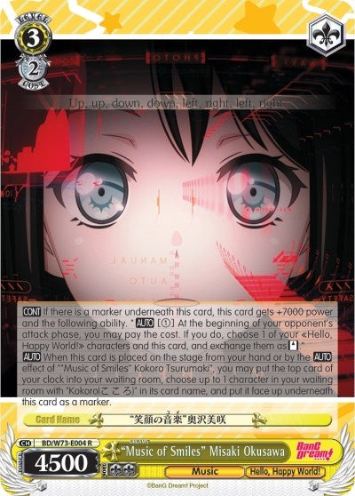 Image for "Music of Smiles" Misaki Okusawa (BanG Dream! Vol.2) (BD/W73-E004 R) - Weiss Schwarz