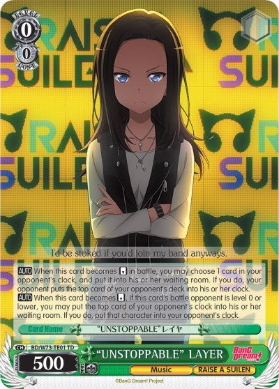 Image for "UNSTOPPABLE" LAYER (BanG Dream! Vol.2) (BD/W73-TE01 TD) - Weiss Schwarz